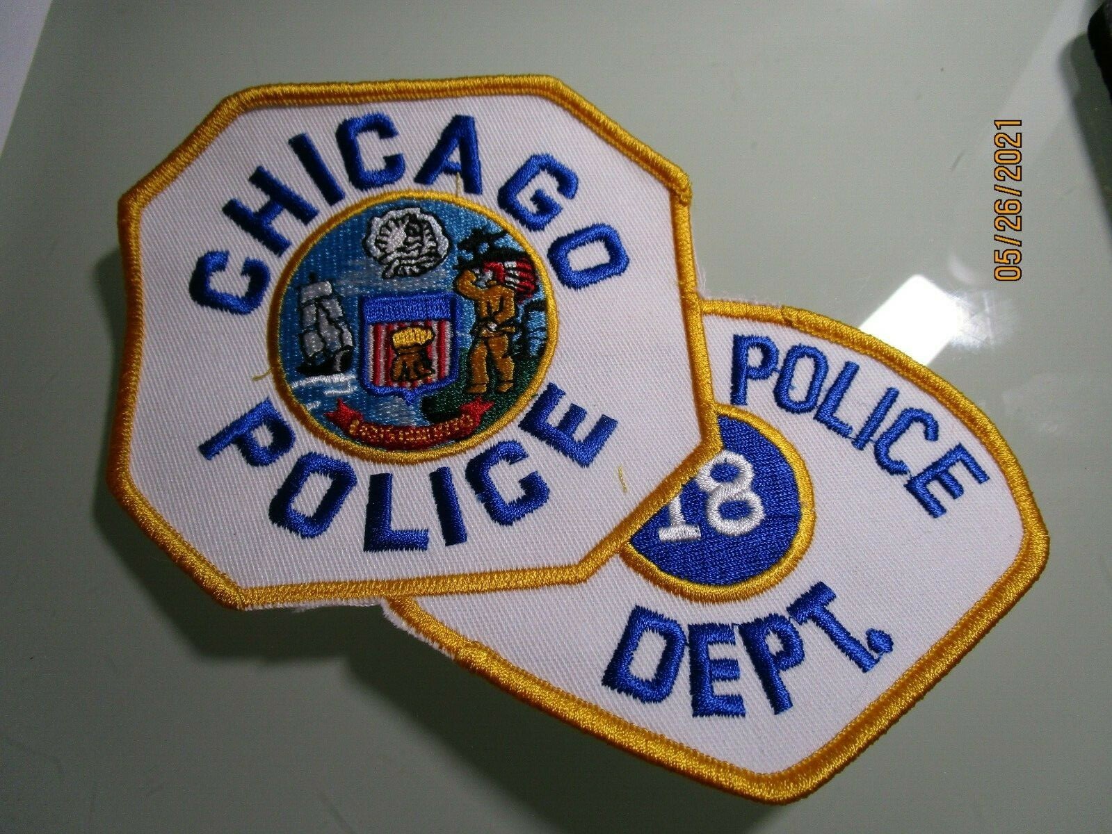 CHICAGO POLICE CUSTOM PATCH OLD & NEW UNIQUE 18TH DIST SUPERVISOR