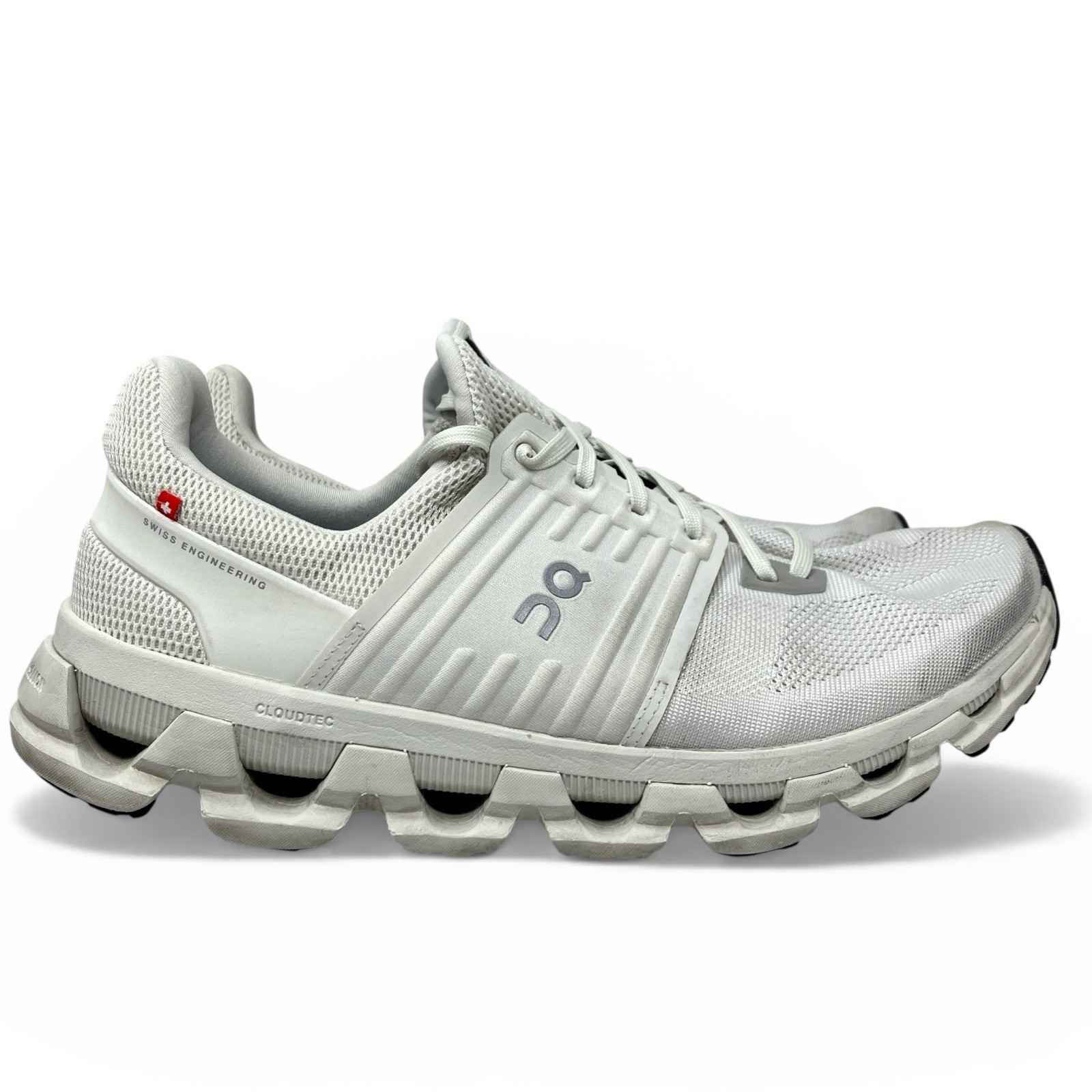 On Cloud Sneakers Mens 9.5 White Cloudswift 3 AD Ice Black Running 3MD10241926