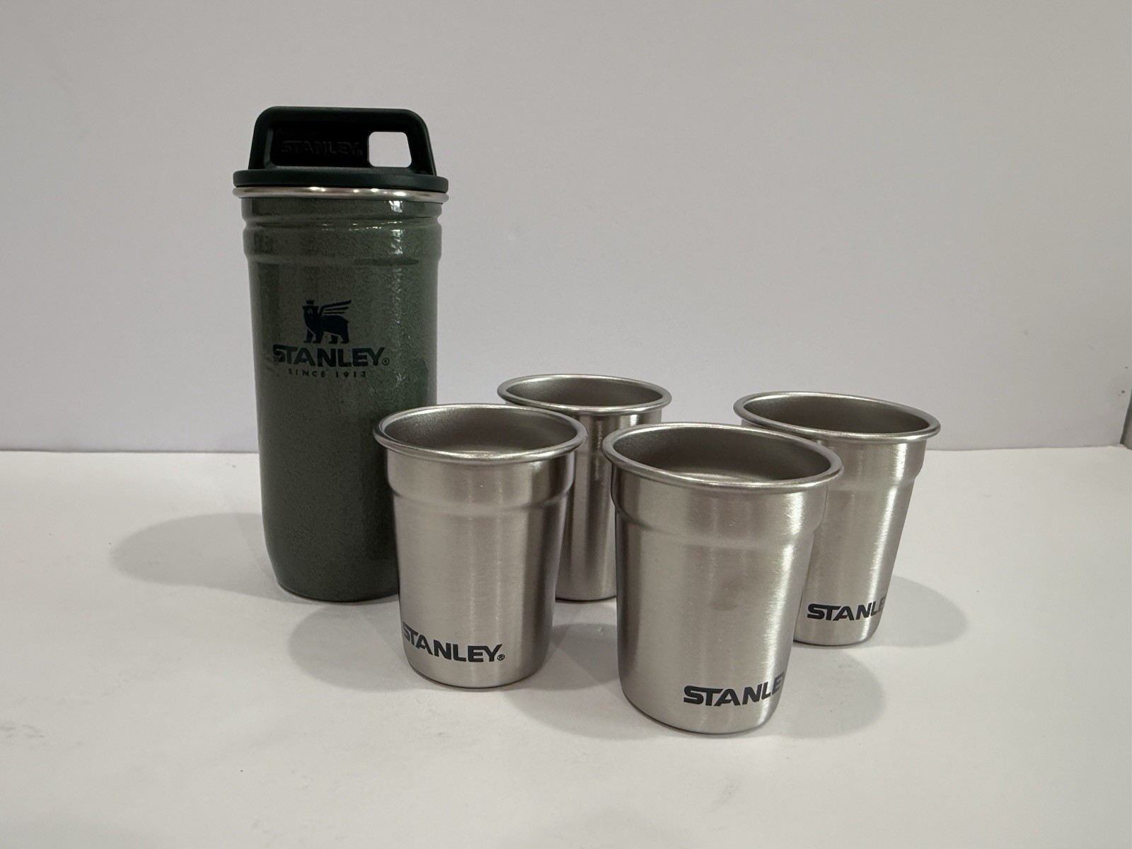 Stanley Adventure Stainless Steel Packable Shot Glass Set, 4 Shot Glasses