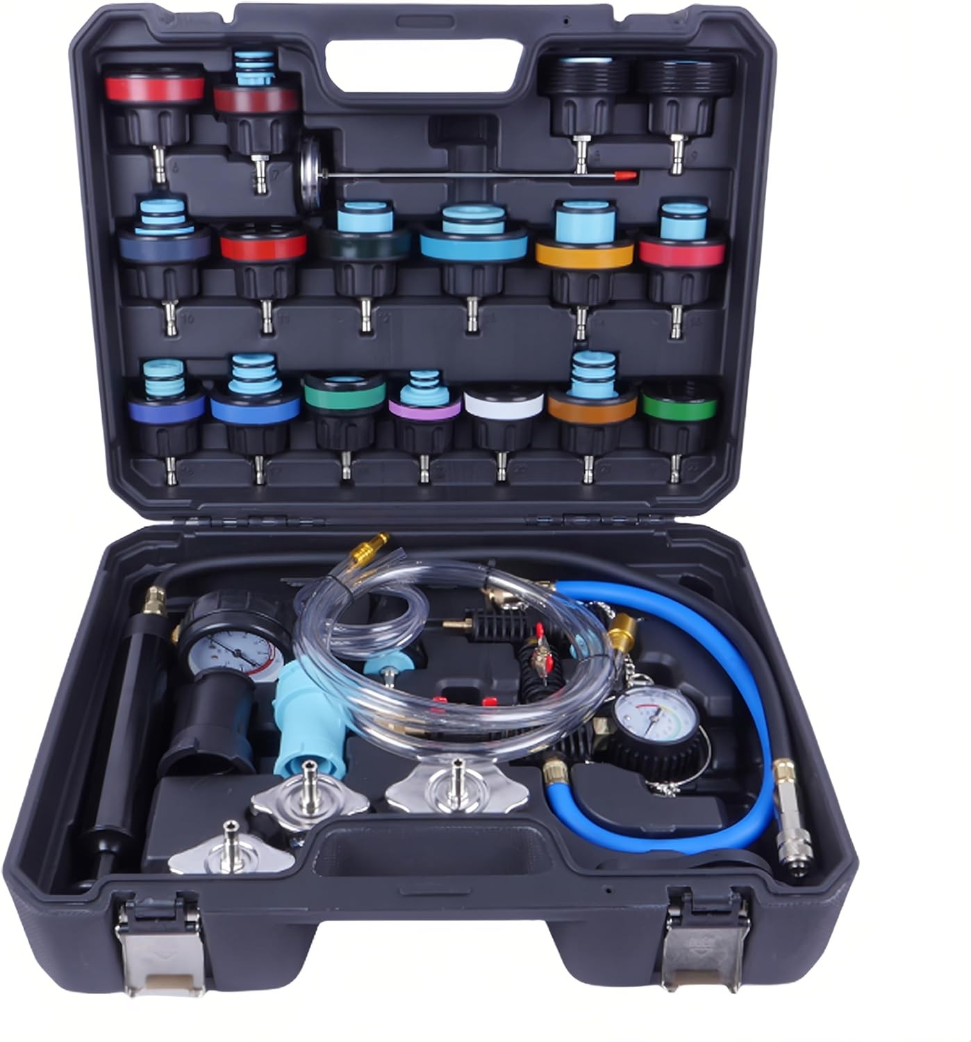 28pcs Universal Radiator Pressure Tester Kit, Pneumatic Vacuum...