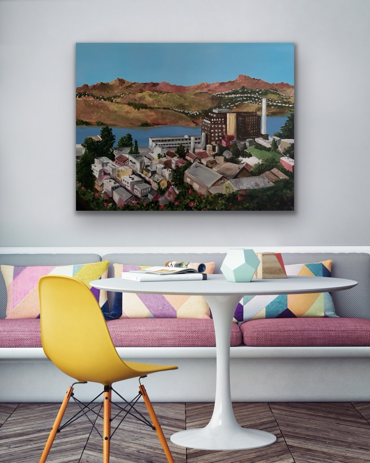 OOAK Factory Town C&H Sugar Factory Painting Bay Area Northern CA Fine Art