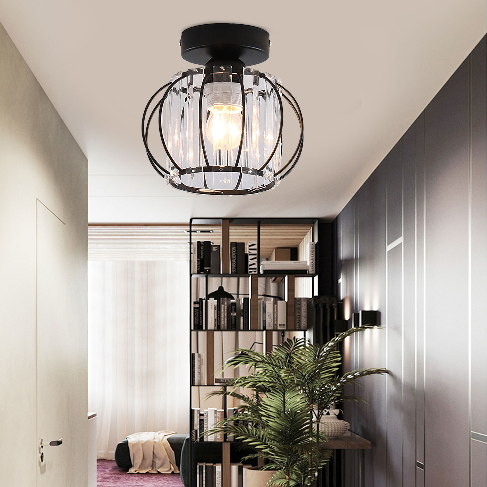Recessed ceiling lamp, iron ceiling lamp, E27 socket, maximum power 20W