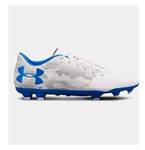Under Armour 1289534-400 Spotlight DL FG Men's Soccer Cleats White Blue US 5.5