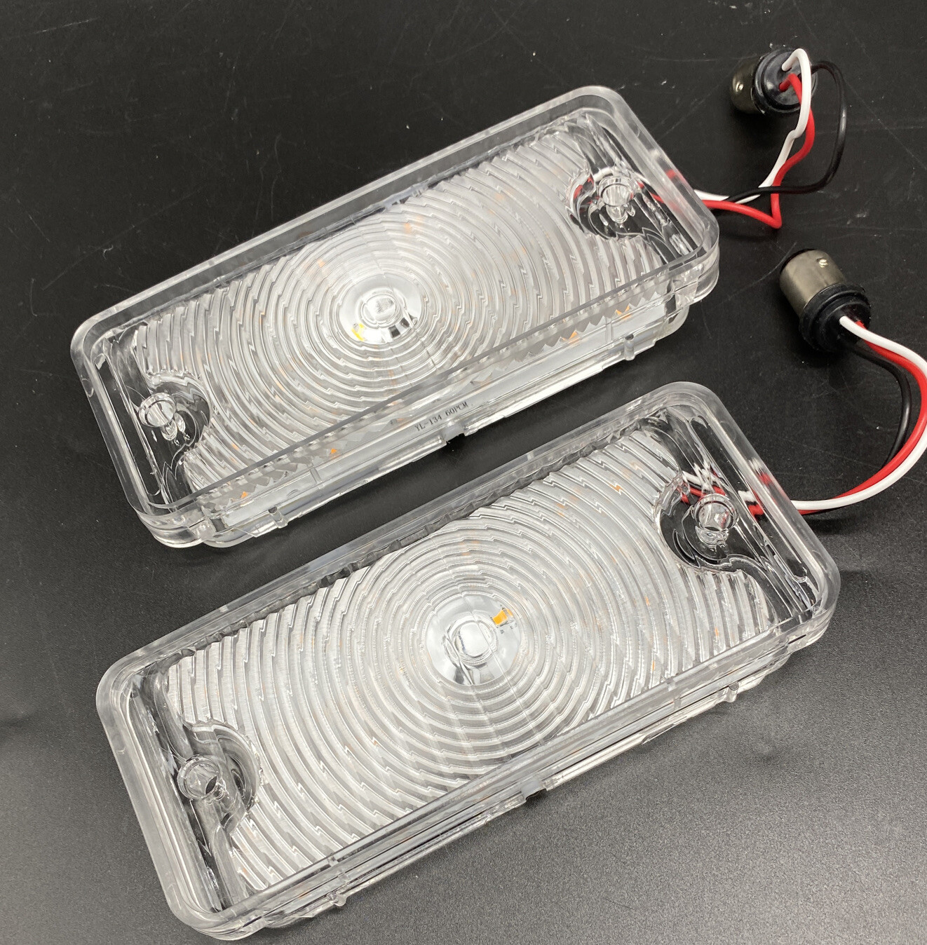 1967 1968 LED Chevy Chevrolet C10 Clear Turn Signal Parking Light Lens Pair