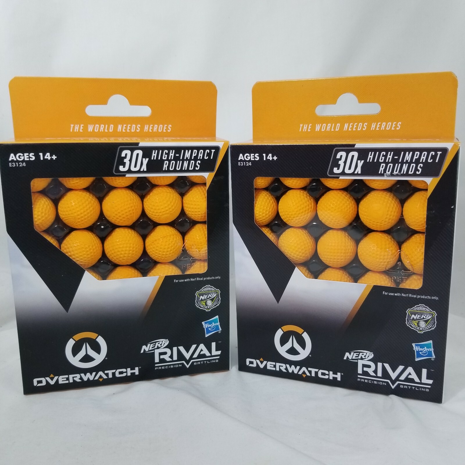 2 NERF Rival Overwatch  30 Rounds  High Impact Rival Balls Refill Pack  60 TOTAL