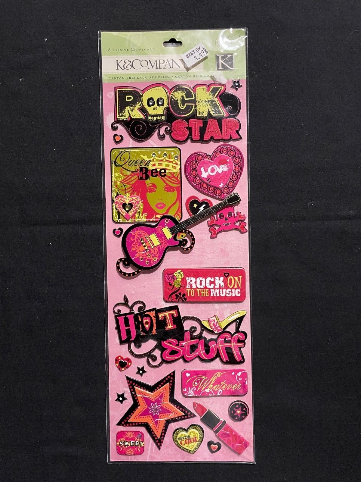 K & COMPANY ROCK STAR ADHESIVE CHIPBOARD