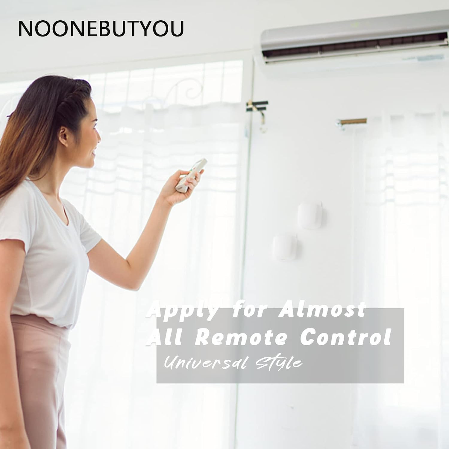 3 Pcs Remote Control Holder Wall Mount Self Adhesive Case White