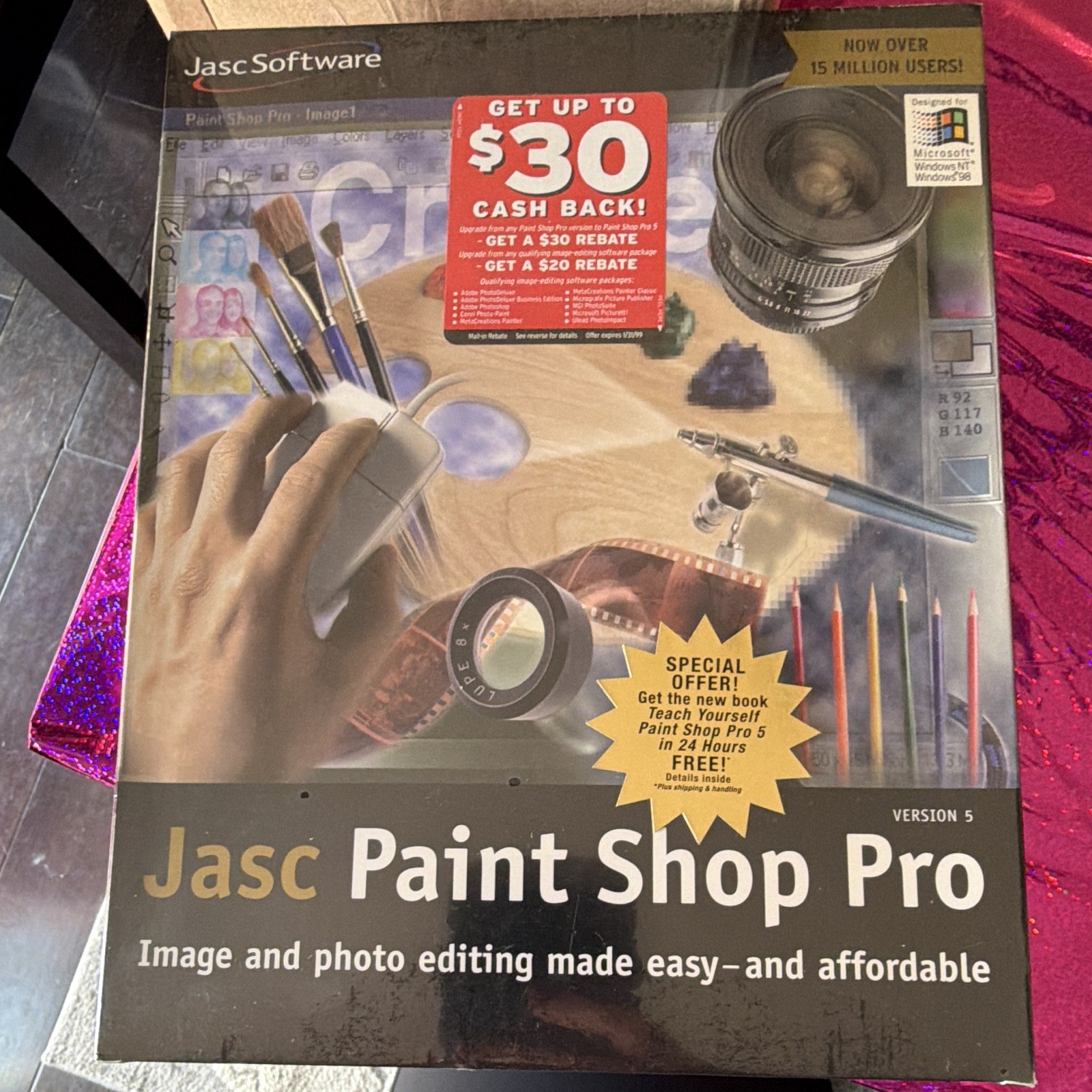 Jasc Software Paint Shop Pro 5 Photo/Image/Graphics Editing for Windows 95/98/NT