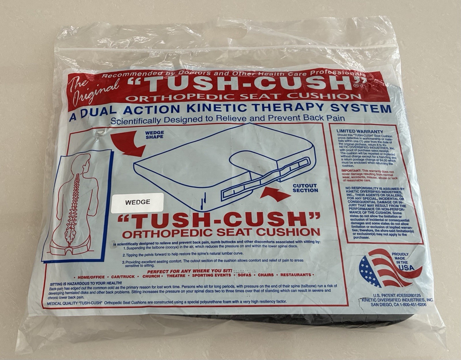 Original Tush Cush Orthopedic Seat Cushion - Wedge Model