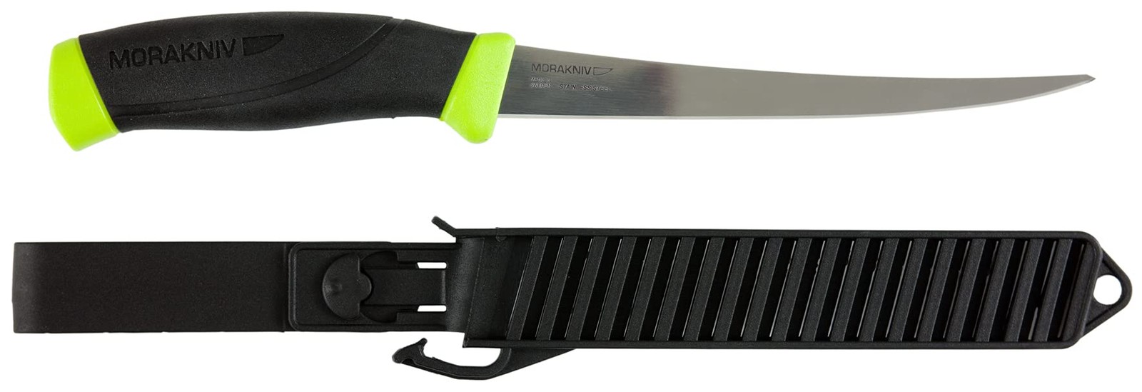 Morakniv Companion Stainless Steel Fish Fillet Knife w/ Sheath, Black/Yellow