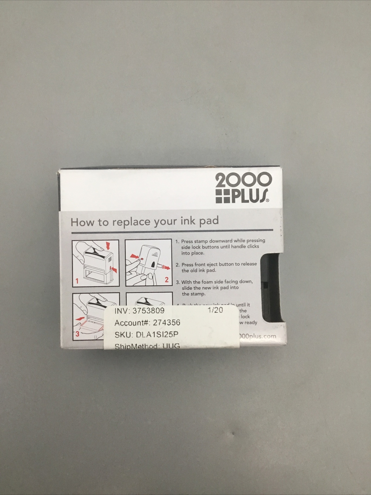 2000 Plus: PrintPro25 Self-Inking Stamp & Impression Size '5/8 x 3" in Box NEW