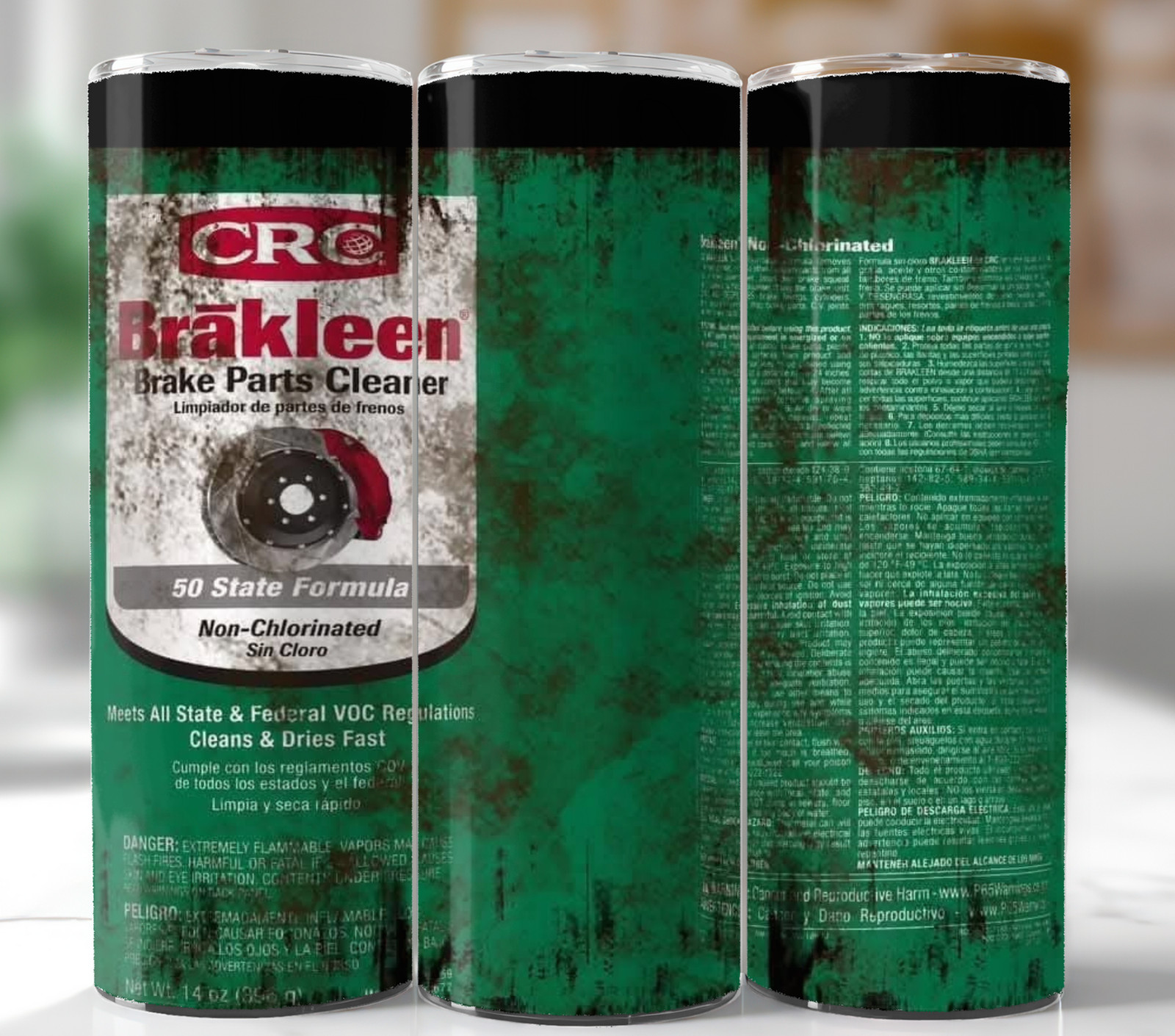 Brakleen Cleaner 20oz Stainless Steel Tumbler | Mechanic Travel Cup | Gift Idea