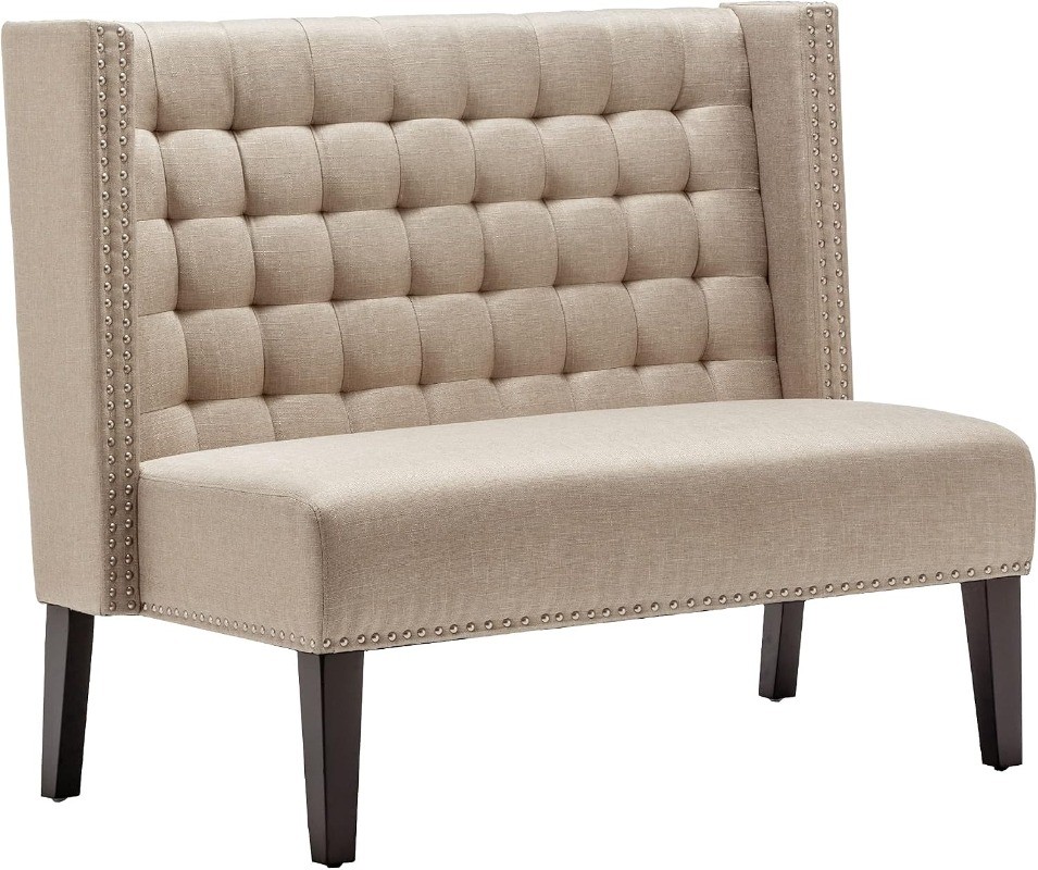 Modern Loveseat Settee Bench Sofa Upholstered Banquette Couch Living Room