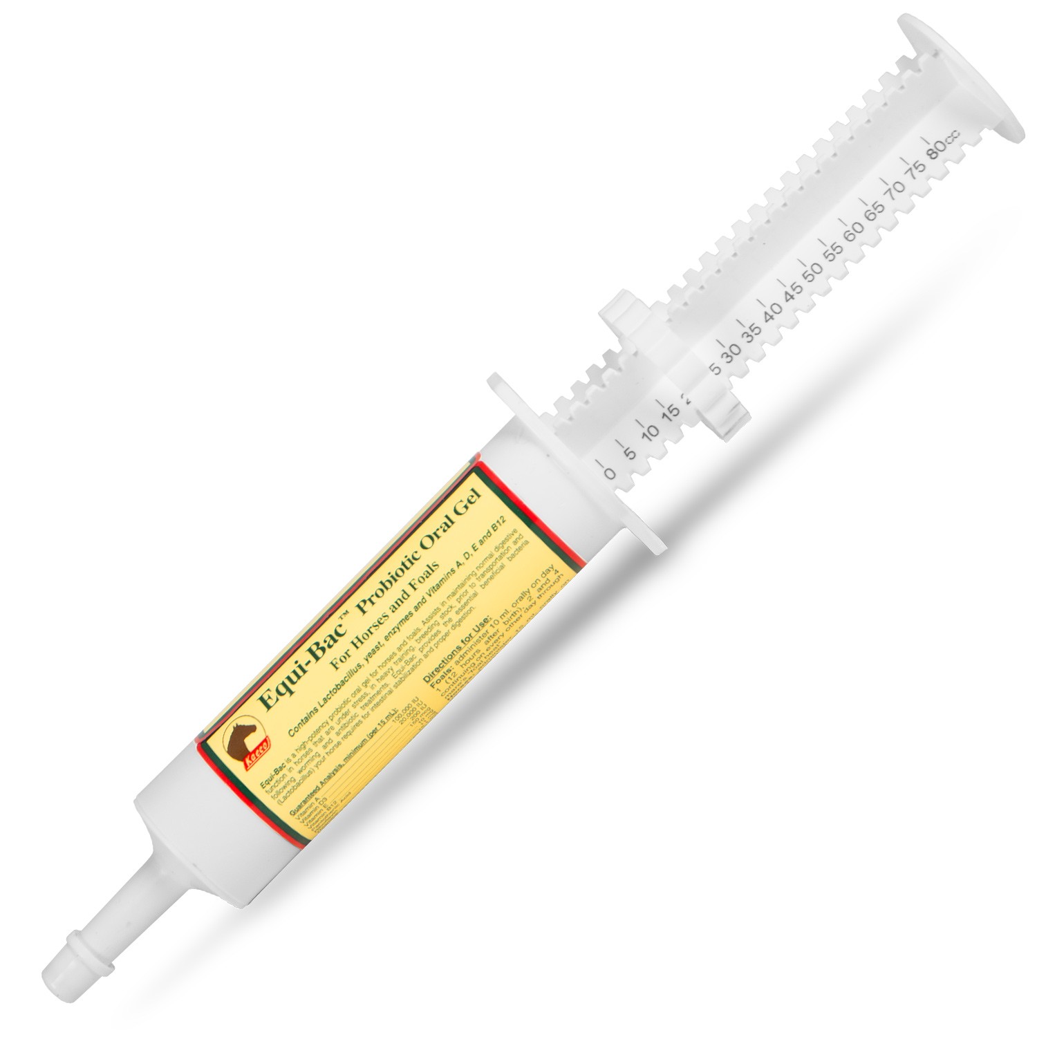 Equi-Bac Oral Gel 80 ml, Probiotic Oral Gel for Horses and Foals, Contains Lacto