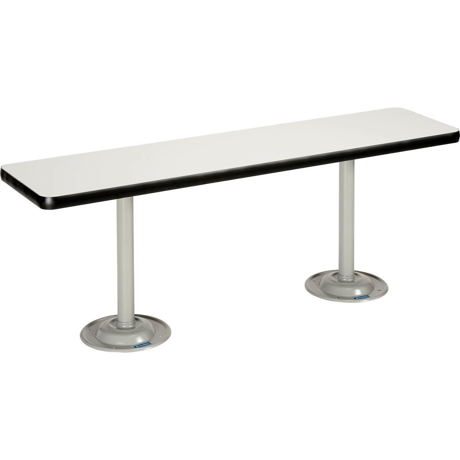 Global Industrial Locker Room Bench Laminate w/ Steel Tube Pedestal Legs 48"W x
