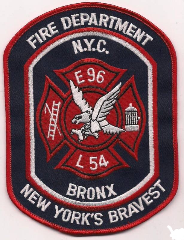 New York City - Engine - 96 / L-54 "Bronx - Bravest" (4.25" x 6") fire patch