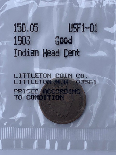 1903 Indian Head Cent Appraised, Indian Head Penny