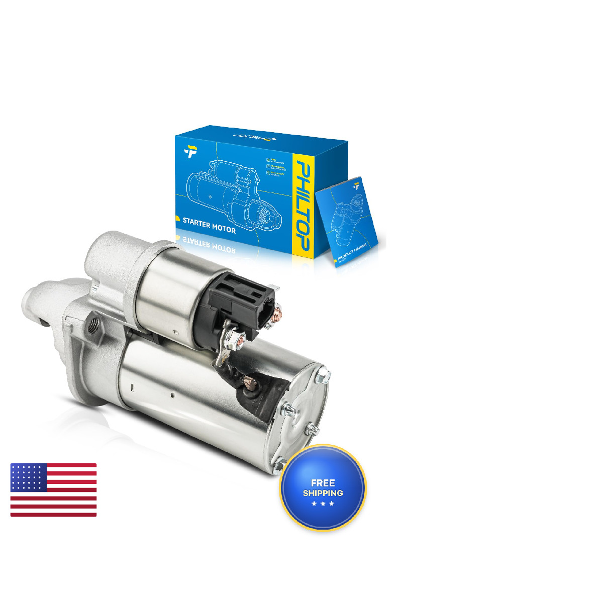 Philtop Starter Motor Replacement For 2.4L For 2009-2014 Sonataexcept 11 10-12