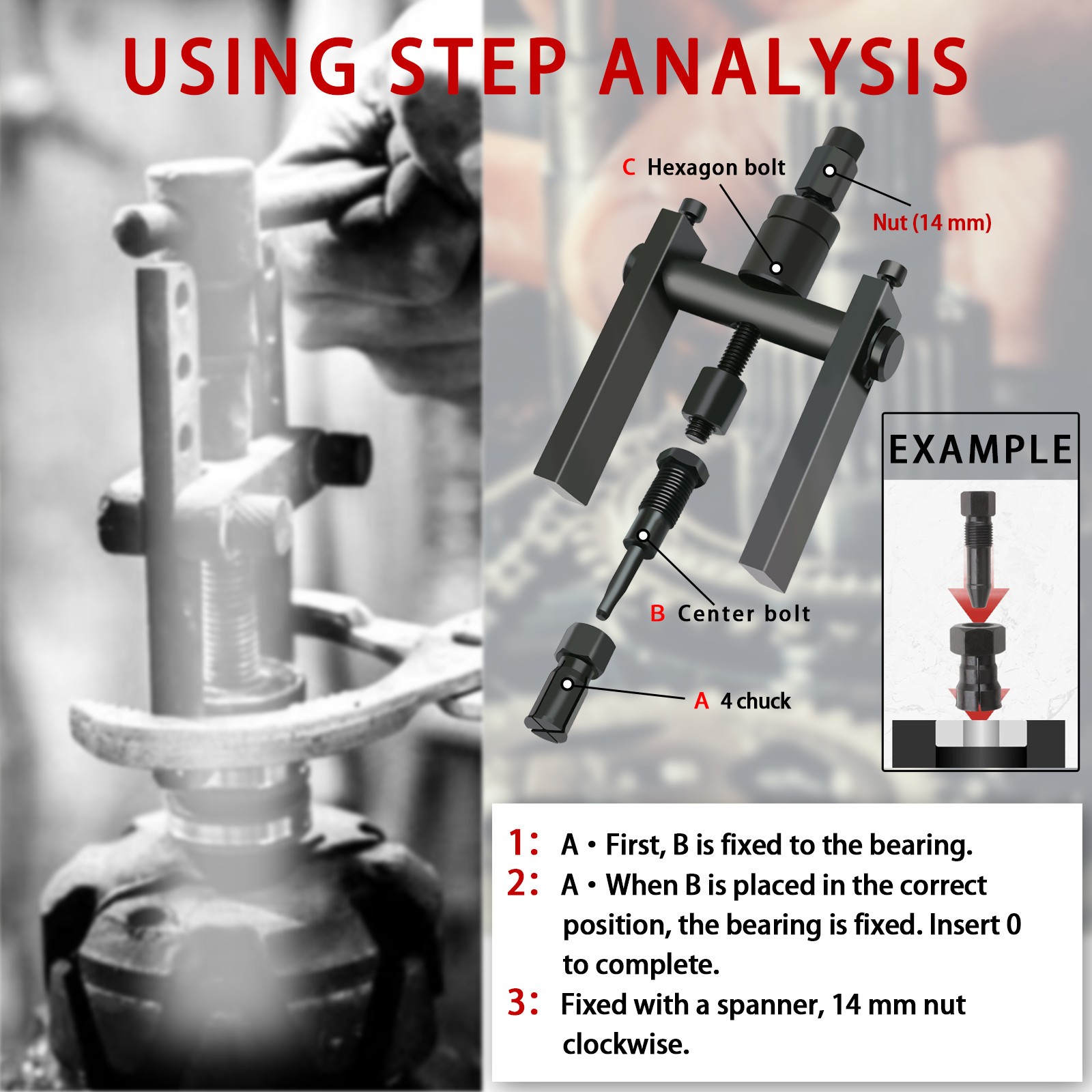 Motorcycle Bearing Puller Kit 8-25MM Motorcycle Inner Bearing Disassembly Tools