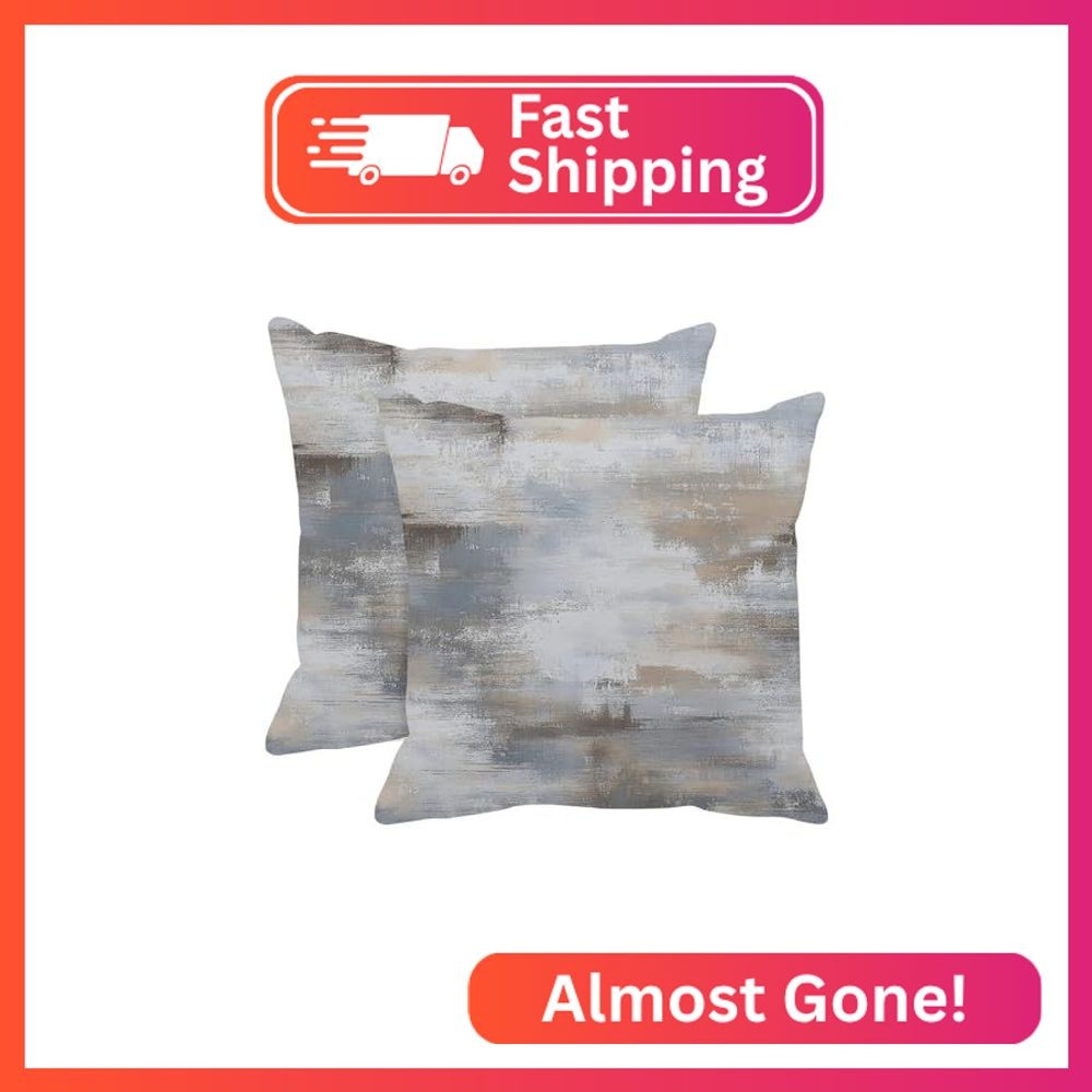 Britimes Throw Pillow Covers Modern Home Art Decor, 18 x 18 Inches Set of 2 Abst