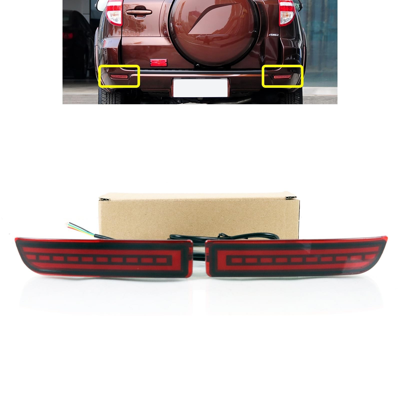LED Rear Bumper Reflector Tail Light Brake Stop Lamp Fit for Toyota Avensis E...