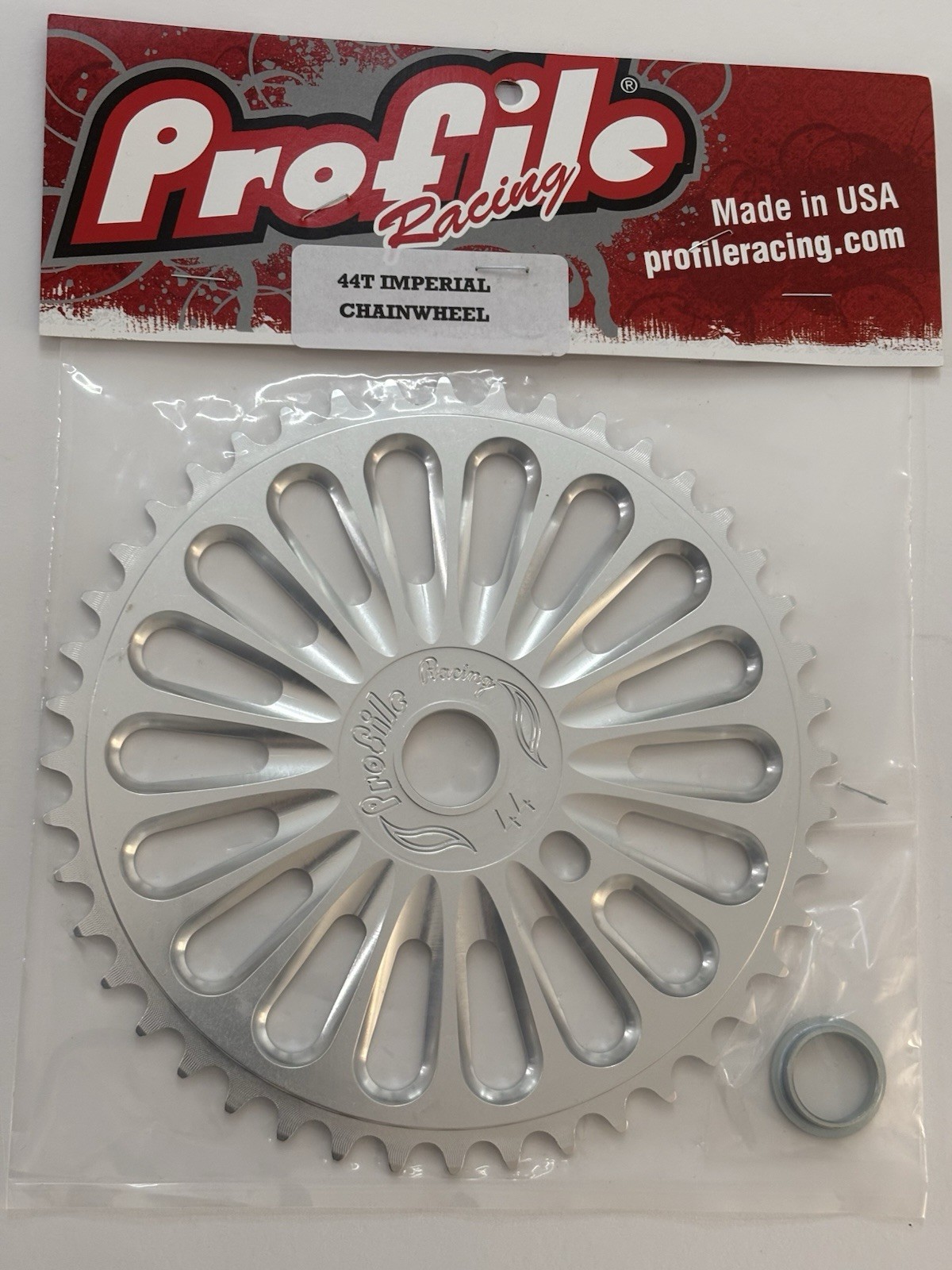 PROFILE IMPERIAL CHAIN WHEEL SPROCKET BMX  44T POLISHED 19MM