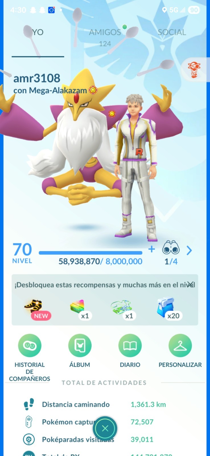 Pokémon GO Level 70 Account 748 Shiny 664 Legendary 154 Perfect IV