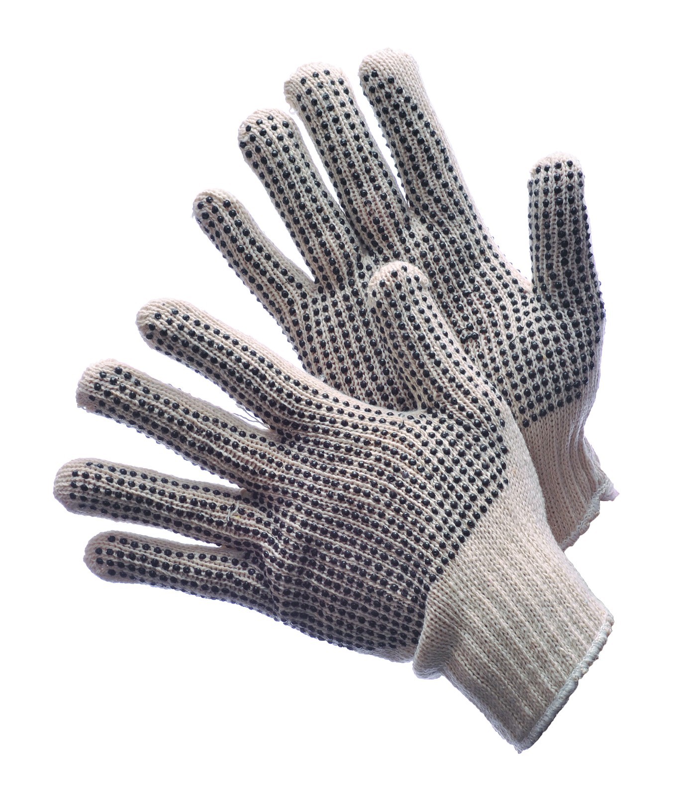 24 PAIRS STANDARD STRING KNIT W PVC DOTS ON BOTH SIDES WORK GLOVE - SIZE LARGE