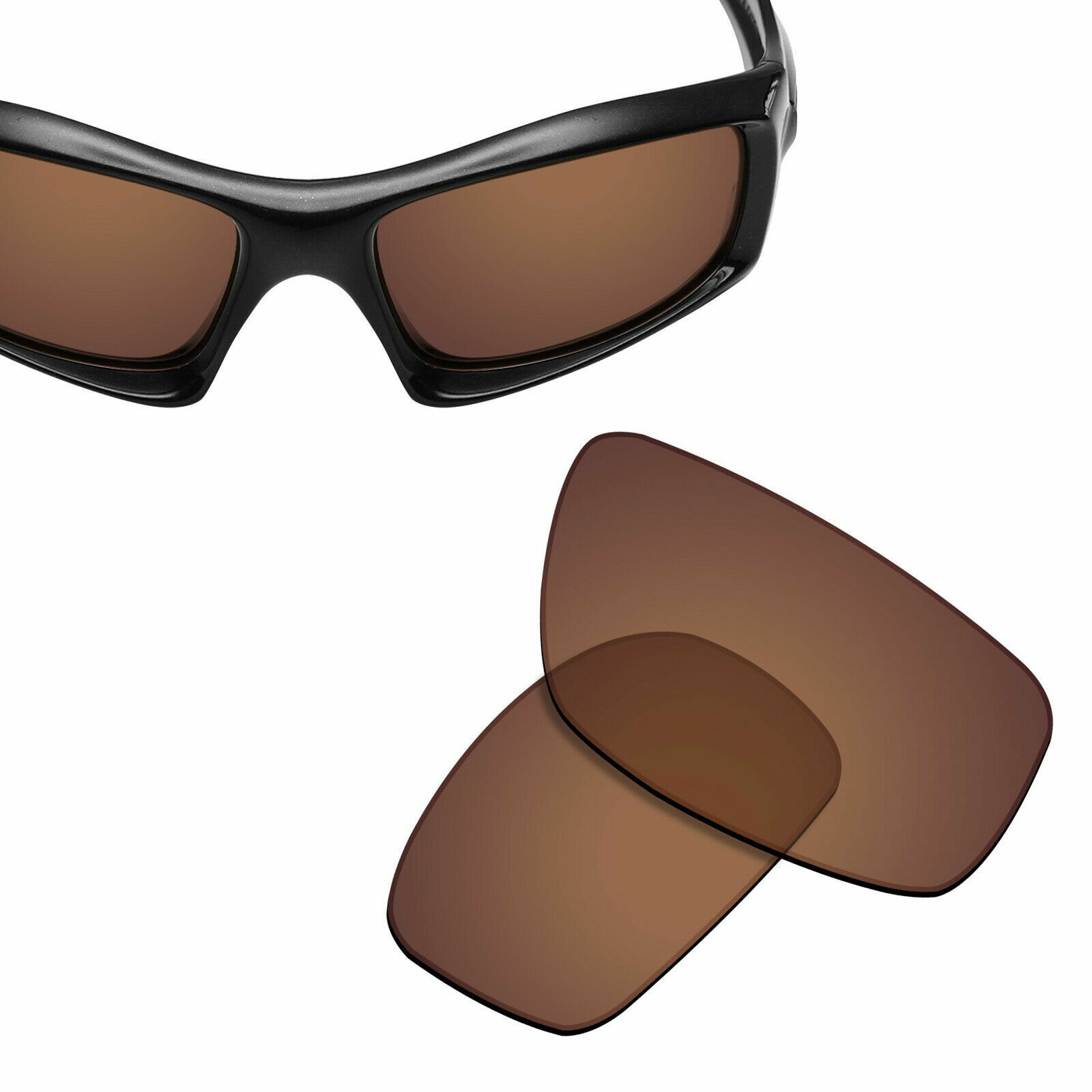 Replacement Lenses for-OAKLEY Monster Pup Sunglasses Brown UVA&UVB-Polycarbonate
