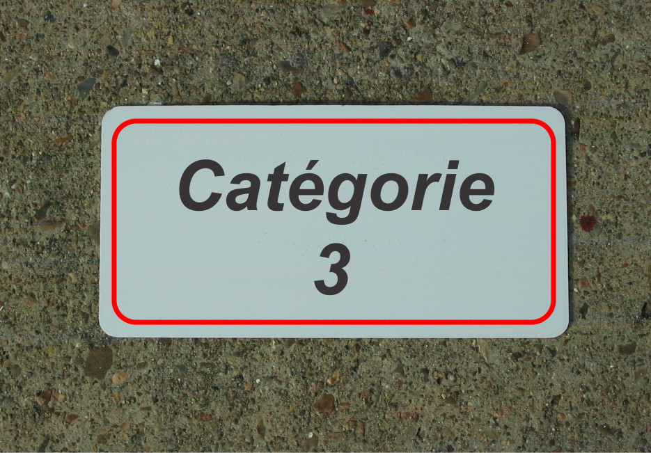 Categorie 3 ROAD SIGN METAL TOUR DE FRANCE Bike Race ROUTE Mountain Climb