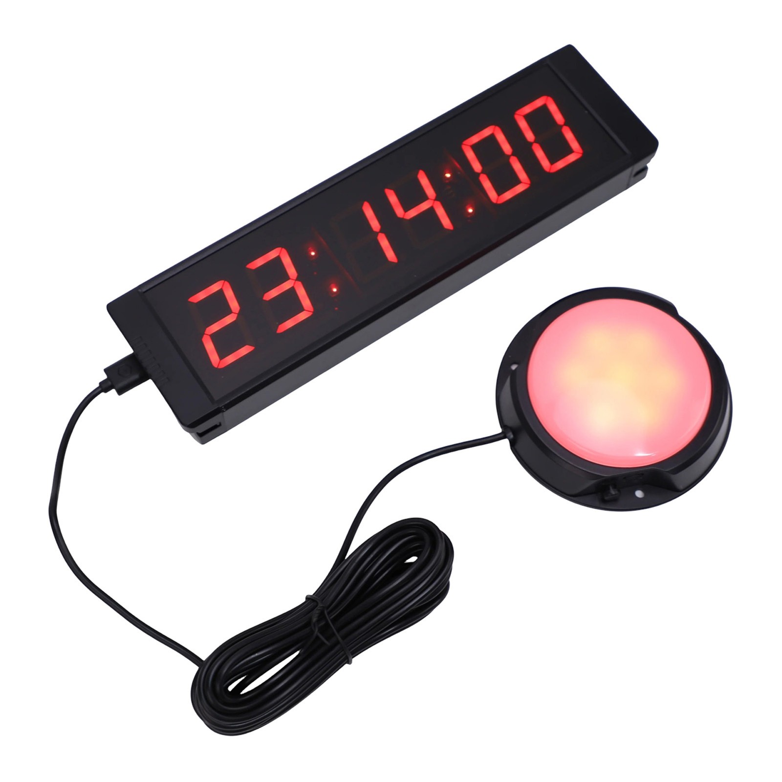 Large LED Timer With Remote Control Red Countdown Clock Stopwatch Interval Timer