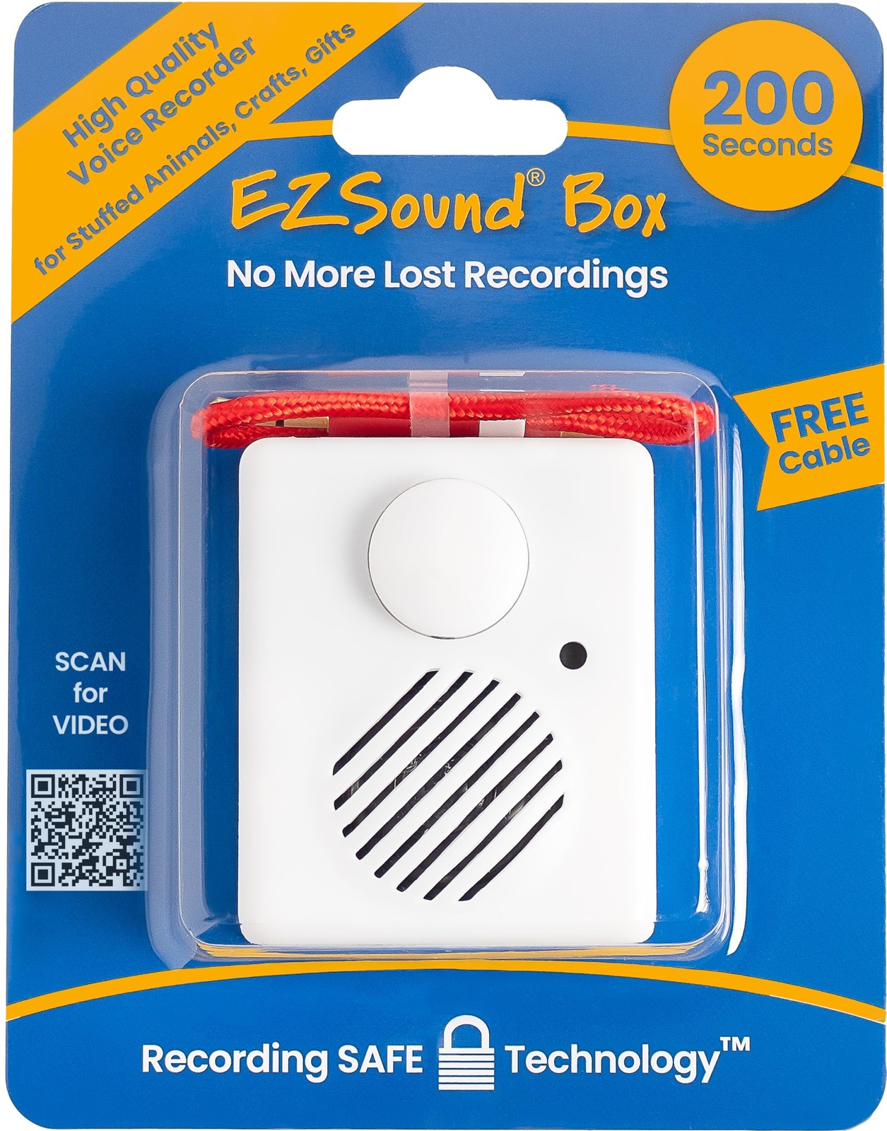 200 Seconds Voice Recorder for Stuffed Animals | Recordable Button Sound Box...