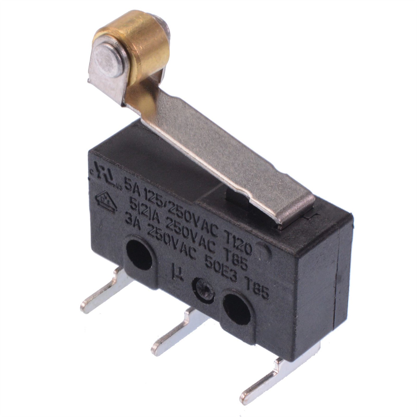 17mm Roller Lever Horizontal PCB V4 Miniature Microswitch SPDT 5A Micro Switch