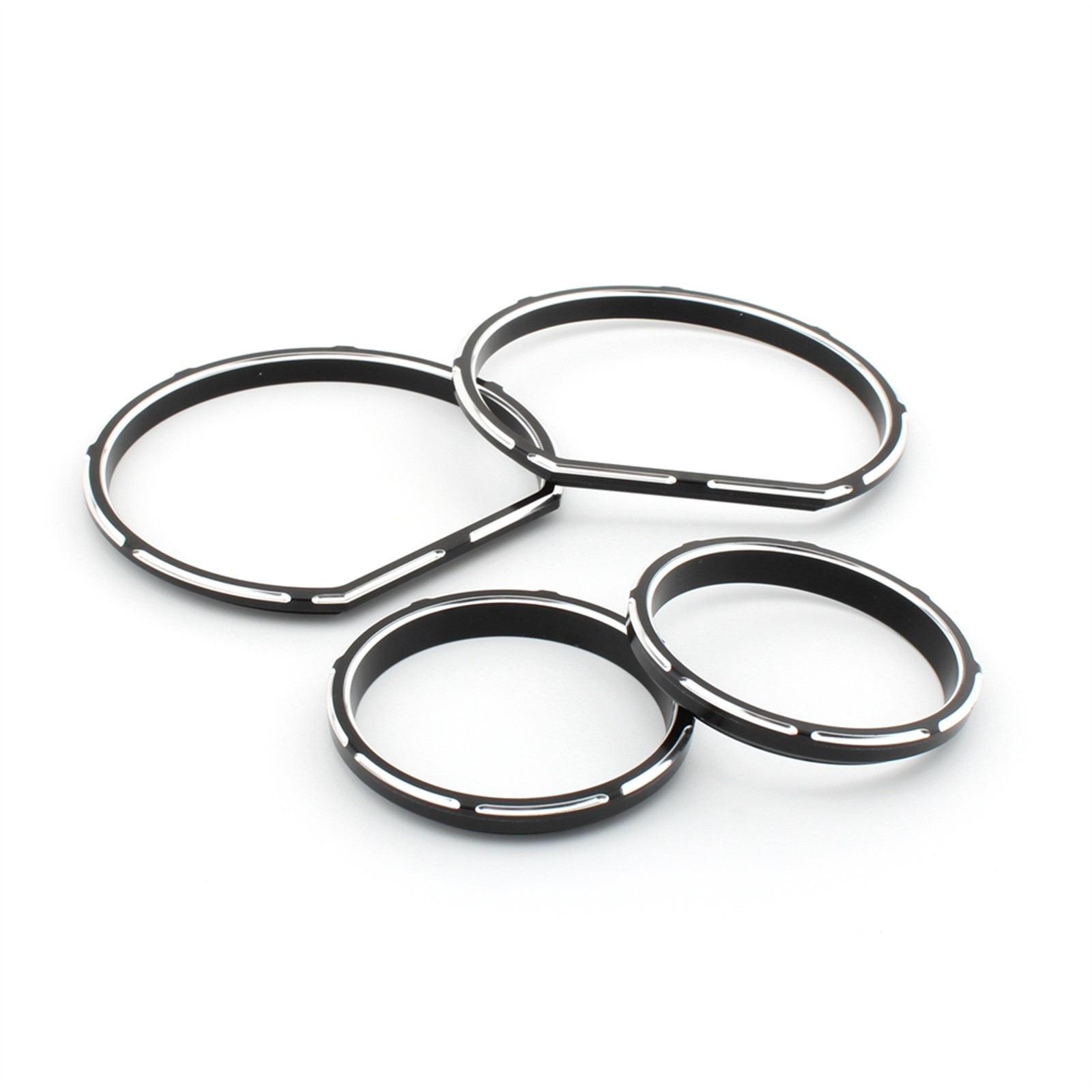 Black White Instrument Panel Bezel For Harley Electra Glide Tri Glide 2014+