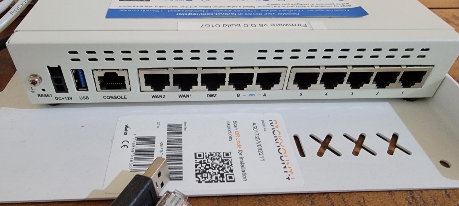 Fortinet FortiGate 60F FG-60F Firewall + Rackmount.IT RM-FR-T10 Bundle