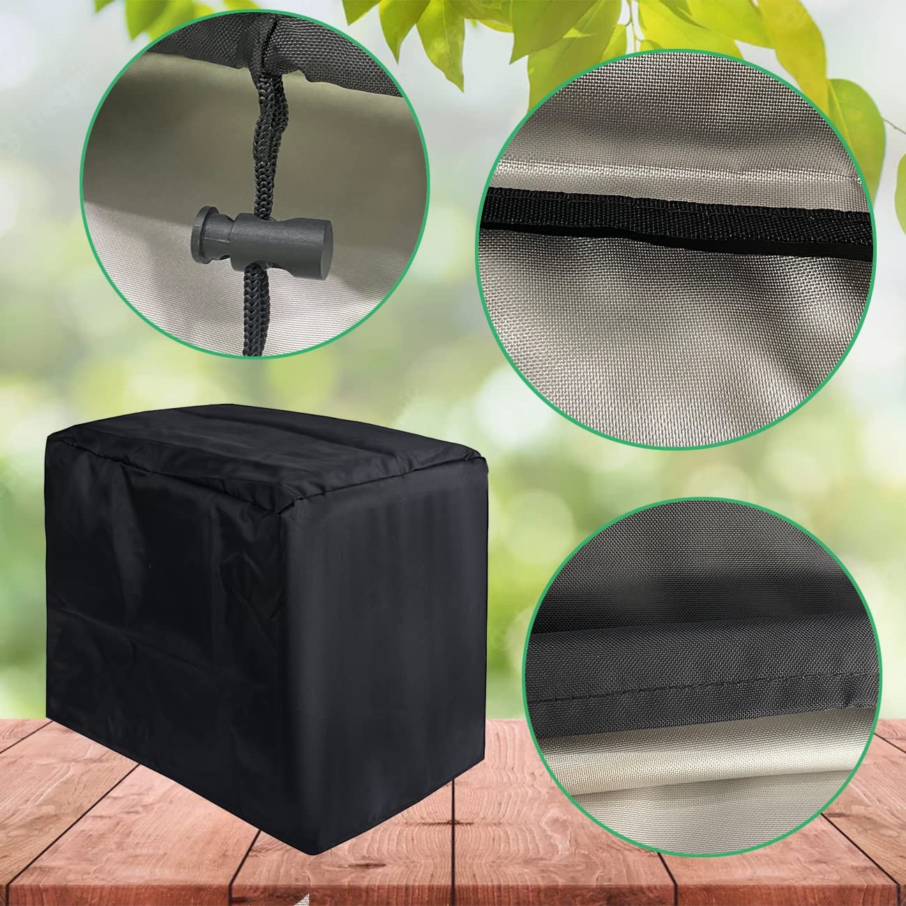 J&C Ice Maker Cover 420D Countertop Machine Nugget Black