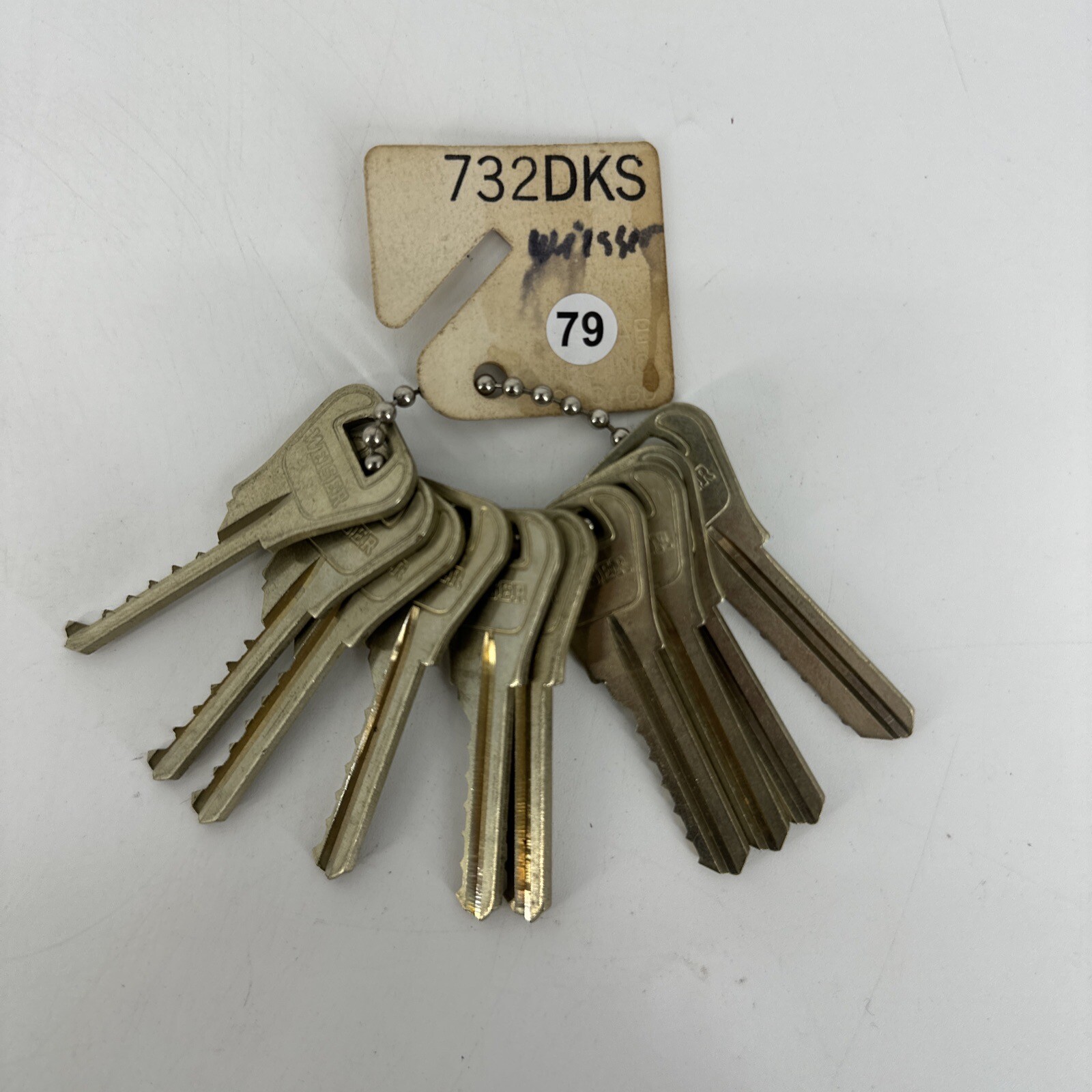 SET OF 10 WEISER 732DKS Lock Guide Master Key Set #0-9