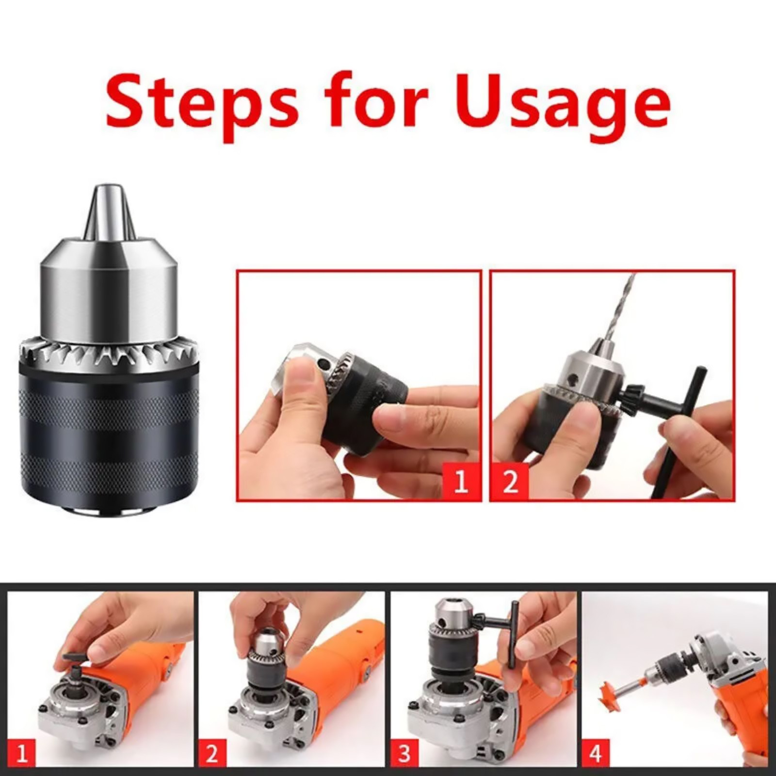 1.5-10mm M10 Angle Grinder Electric Drill Conversion Collet Chuck Head Adapter