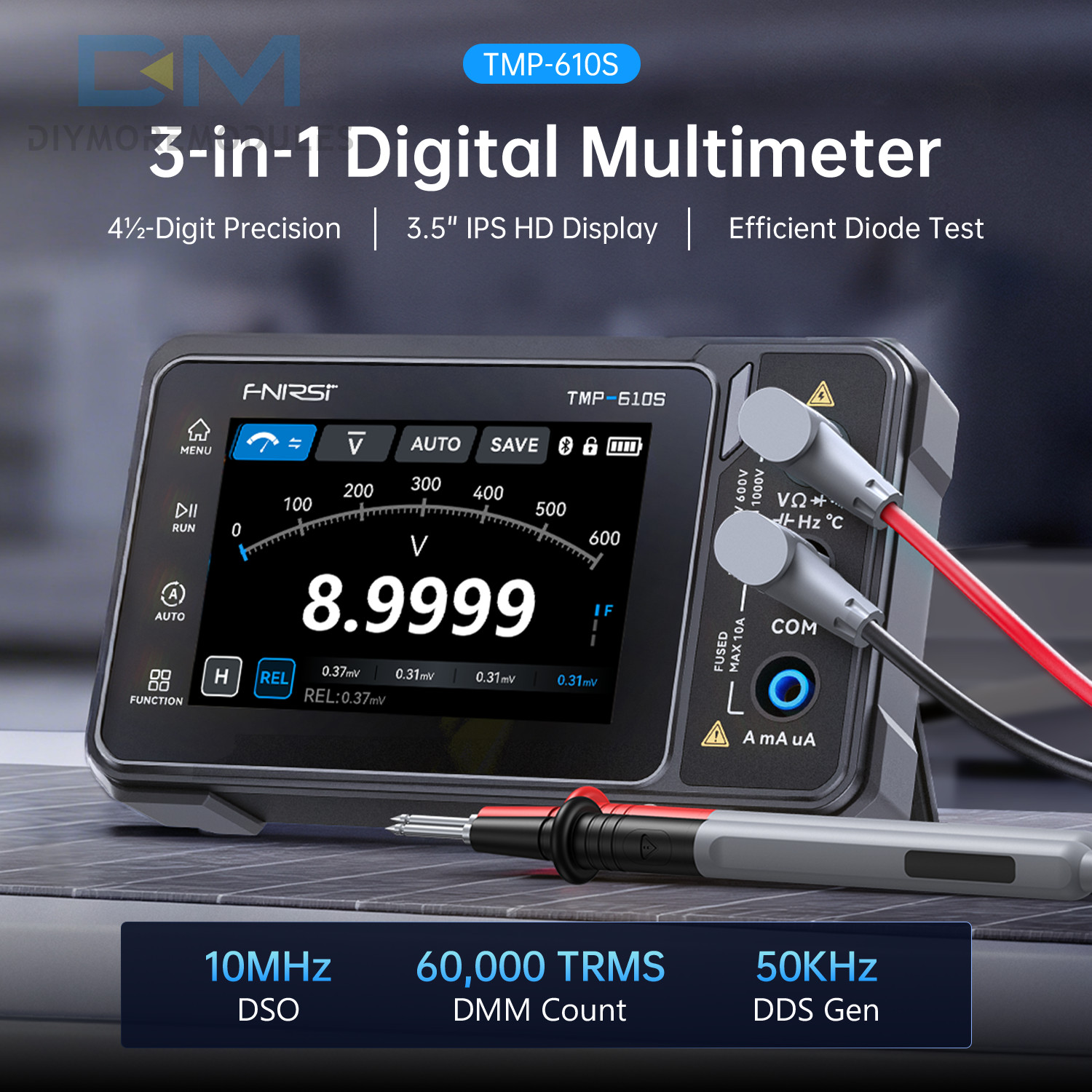 FNIRSI TMP610S Digital Multimeter Oscilloscope Multifunction Signal Generator