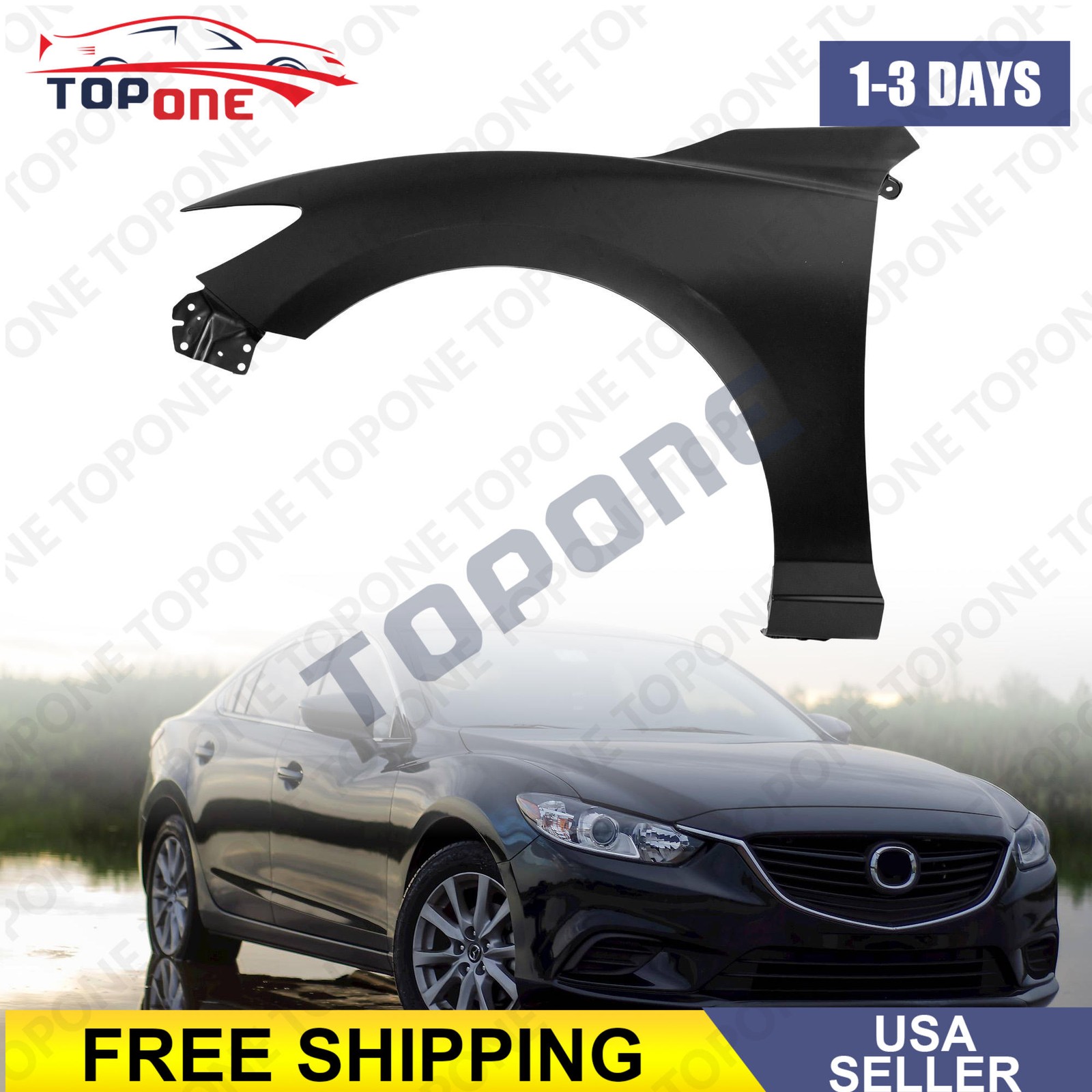 Driver Side MA1240171 Front Fender Compatible with 2014-2021 Mazda 6