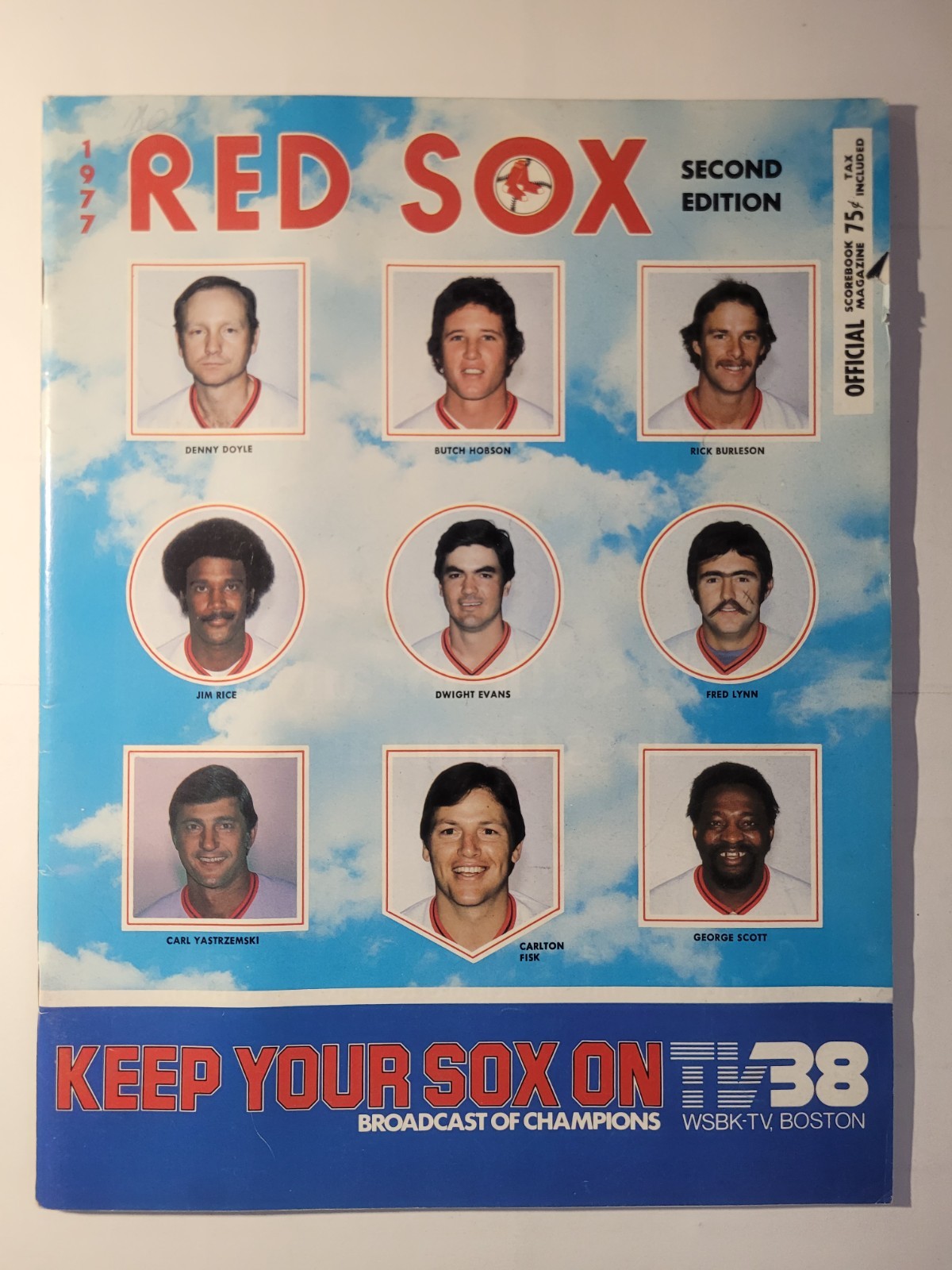 Official BOSTON RED SOX 1977 Program Second Edition