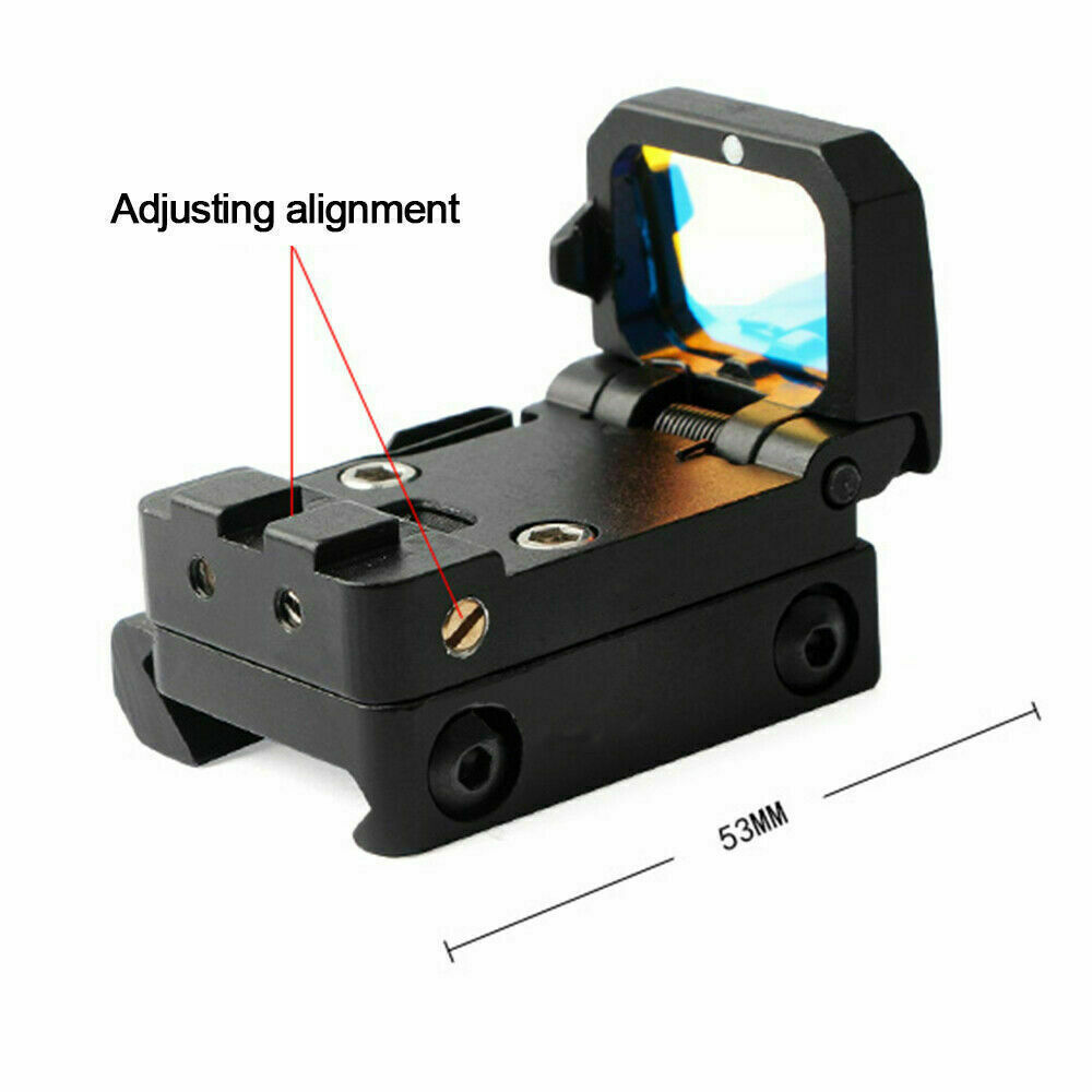 Tactical Mini Folding Flip Up Red Dot Reflex Sight RMR Scope Mount Holographic