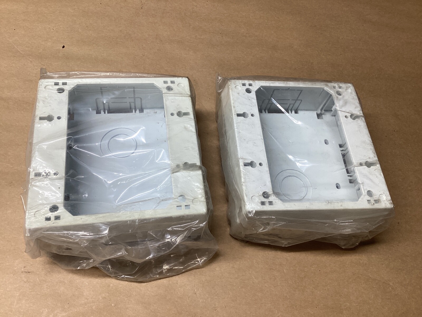 LOT OF 2 Mono Systems #SMS2348-2-W  2 GANG BOX   WHITE #109G138*CO