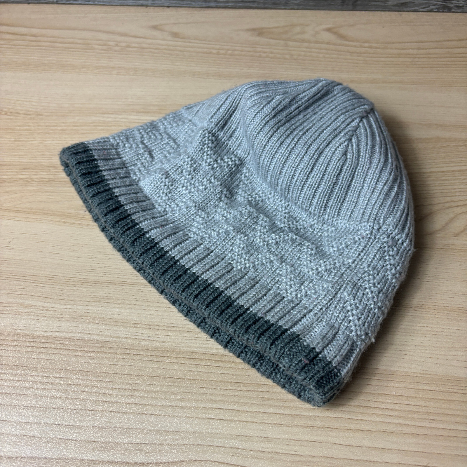 Convert Hat Beanie Youth One Size Gray Knit Stocking Cap Winter