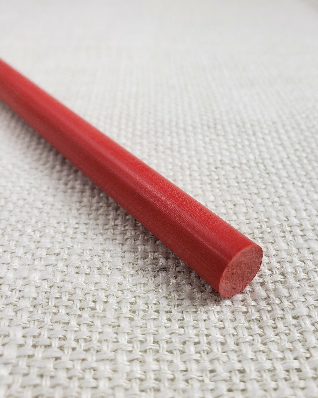Red G10 .250" Dia. Rod x 12" Knife / Gun Handle Pins G-10 / FR4  Pin stock
