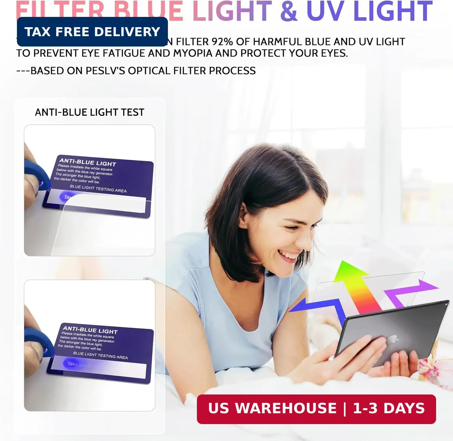 2 Pack Like Paper Screen Protector for iPad 9th/8th/7th 10.2''(iPad 7/8/9th）