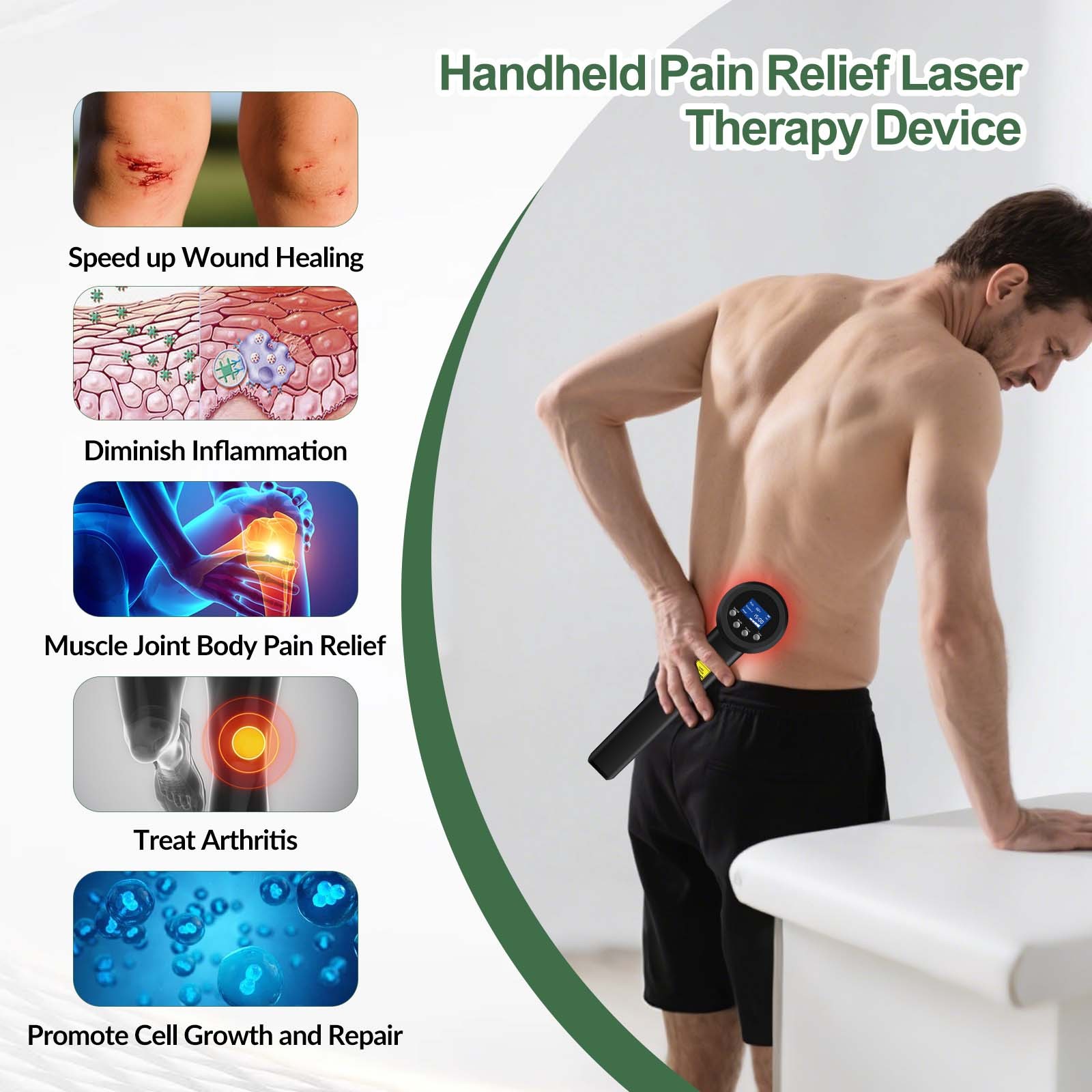 3000mW Multi Species Cold Laser Therapy Device Machine for Home Use Pain Support
