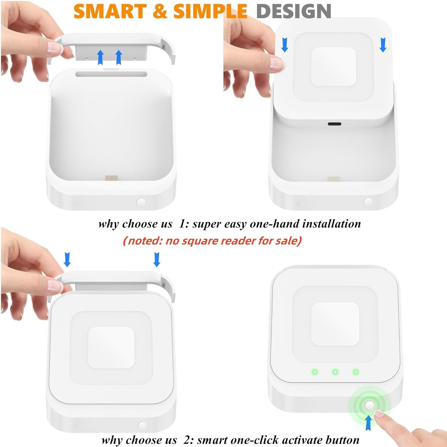 Square Dock for Square Reader 2Nd Generation, Holder Stand for Square Card Reade