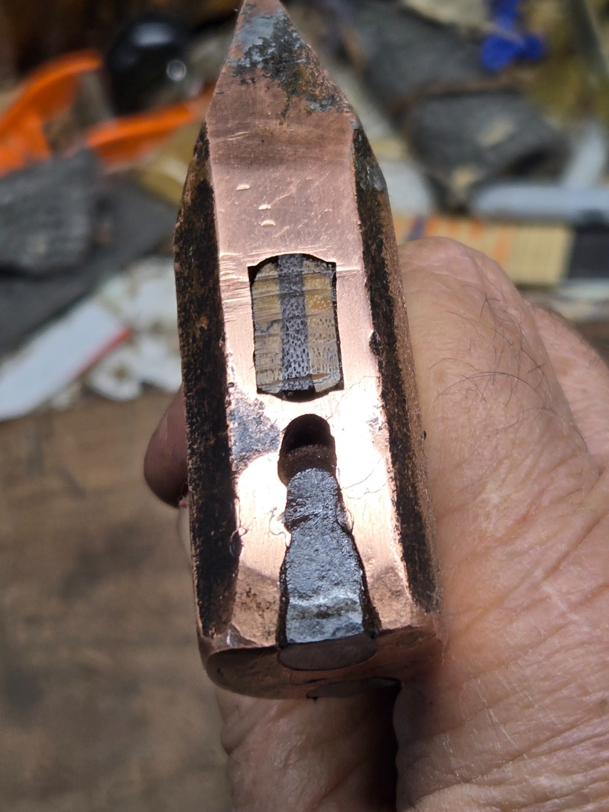 Copper Setting Hammer, American Beauty No. 2, Hickory Handle