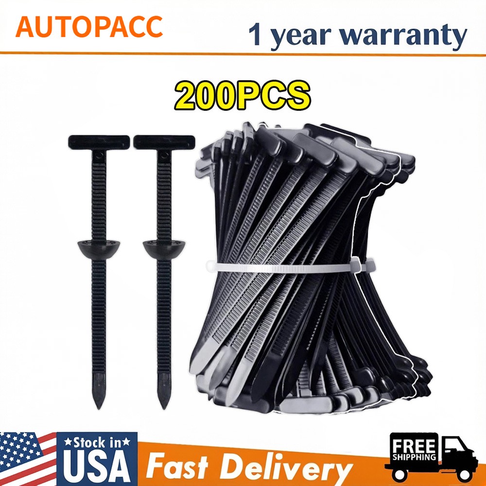 Heavy Duty Universal Cable Tie 200Pcs Nylon Self-Locking Zip Holder